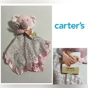 🆕CARTER’S - NWT - INFANT ELEPHANT PLUSH SNUGGLE LOVEY BLANKET